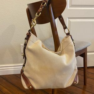 Coach canvas and leather handbag